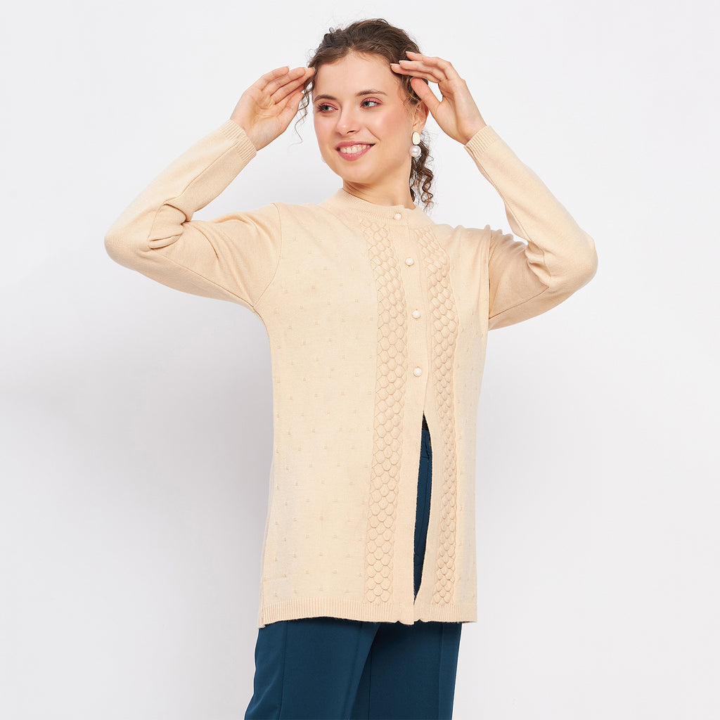 Duke Urban Women Full Sleeve Self Design Cardigan (LQS9757)