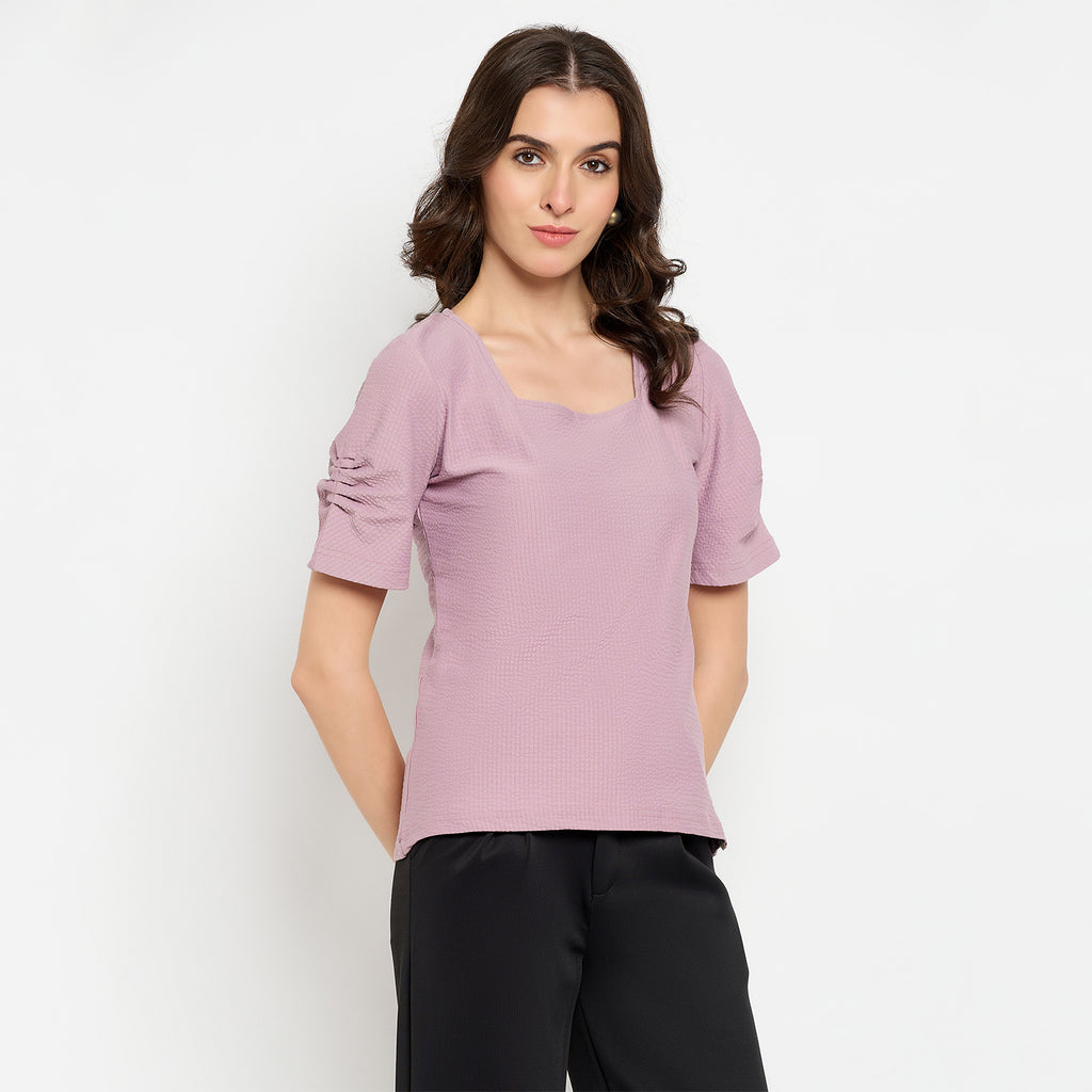 Duke Urban Half Sleeve Square Neck Lady Top (LFX3283)