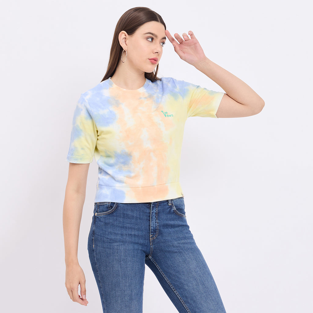 Duke Urban Women Half Sleeve Crop Top (LFX4203)