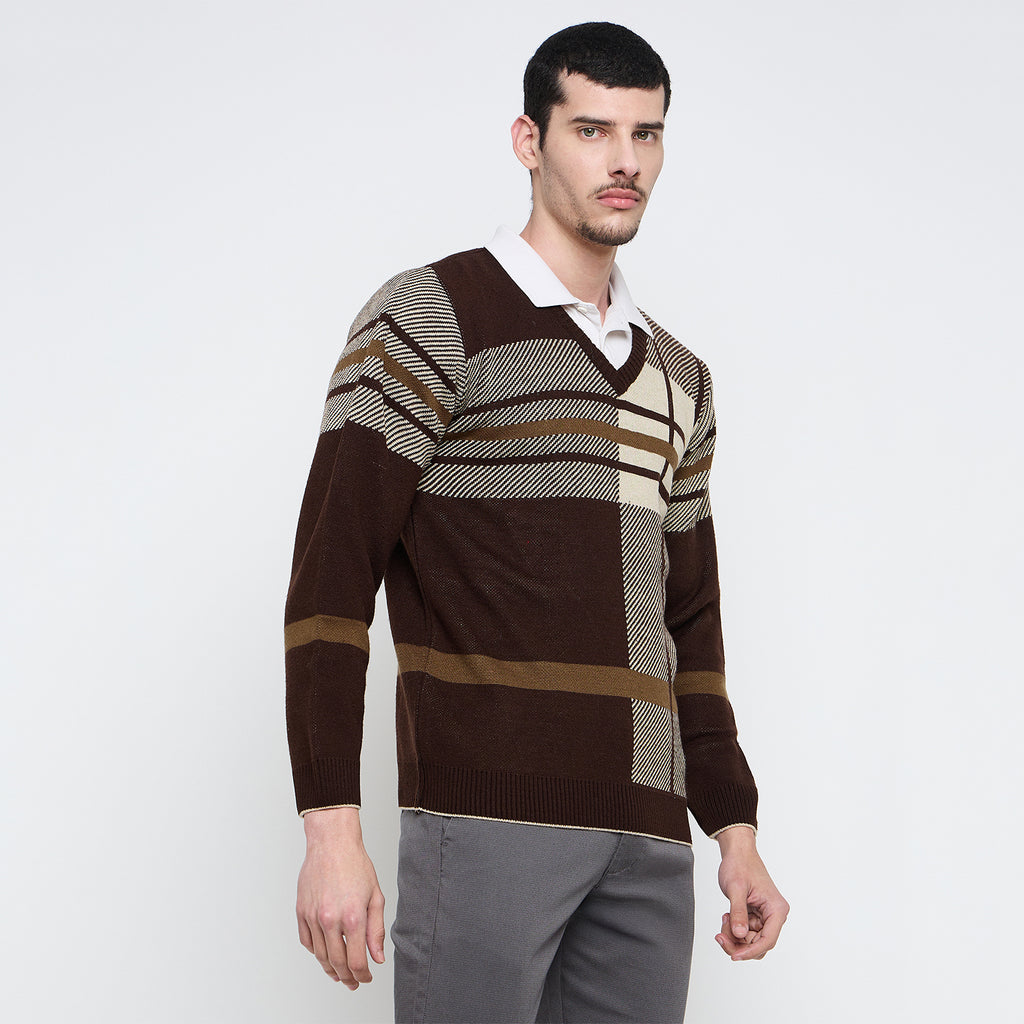 Duke Urban Men Full Sleeve V Neck Sweater (SDS2137C)