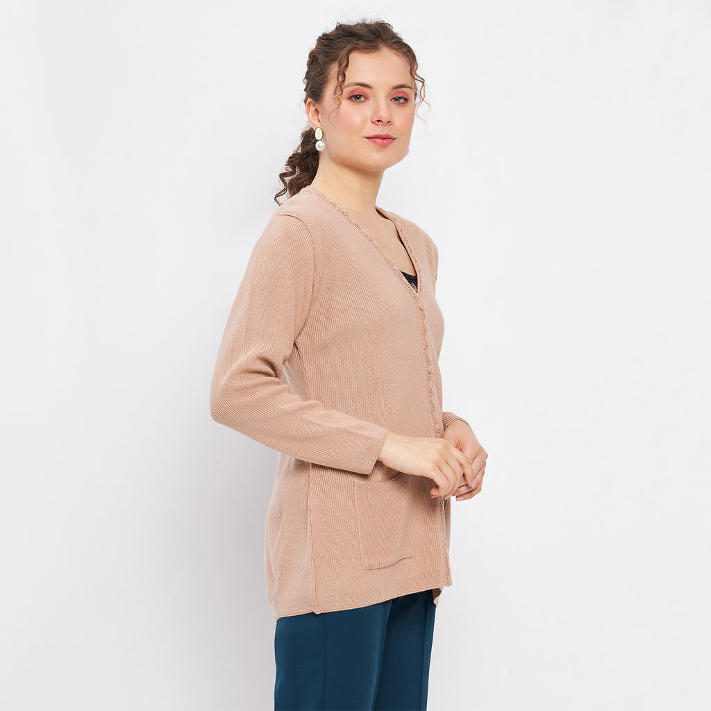 Duke Urban Women Full Sleeve Solid Cardigan (LQS9612)