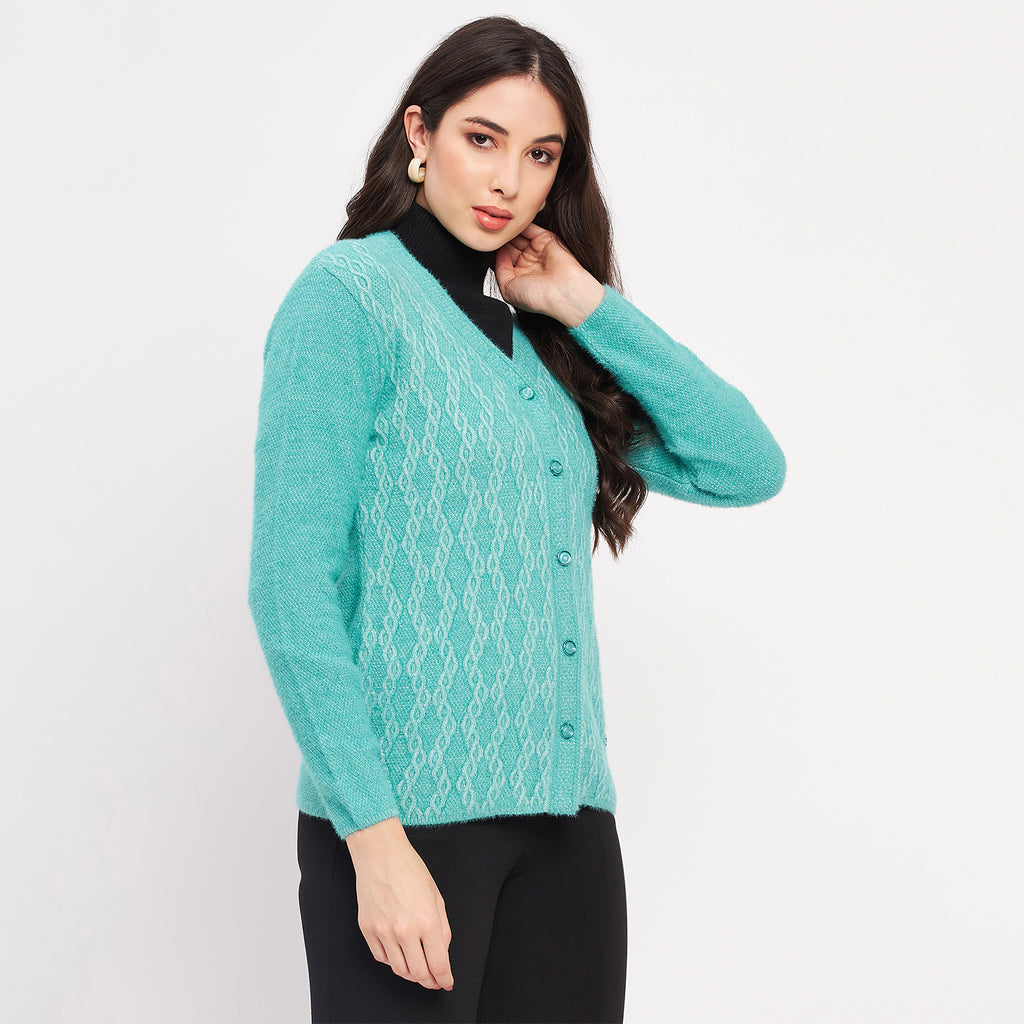 Duke Urban Women Full Sleeve Self Design Cardigan (LQS9725)