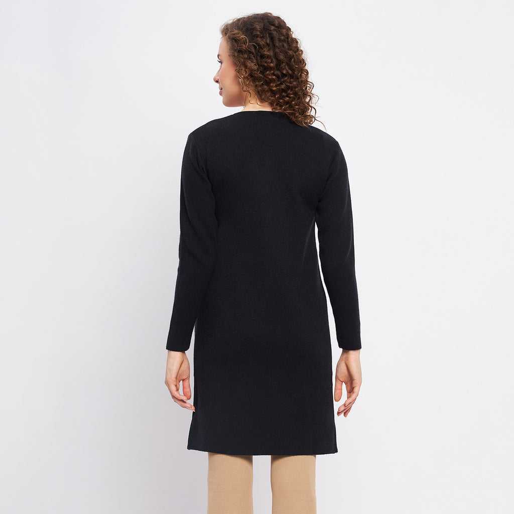 Duke Urban Women Full Sleeve Solid Cardigan (LQS9759)