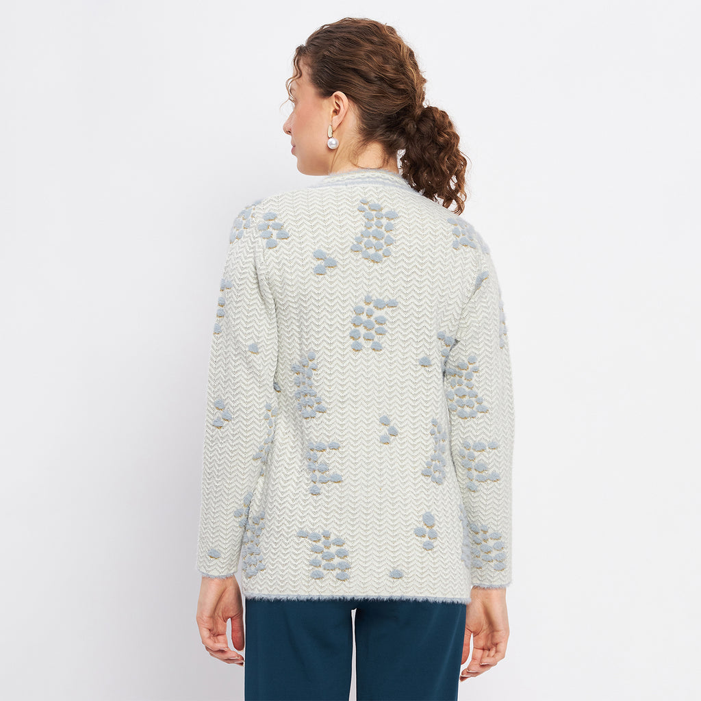Duke Urban Women Full Sleeve Self Design Cardigan (LQS9713)