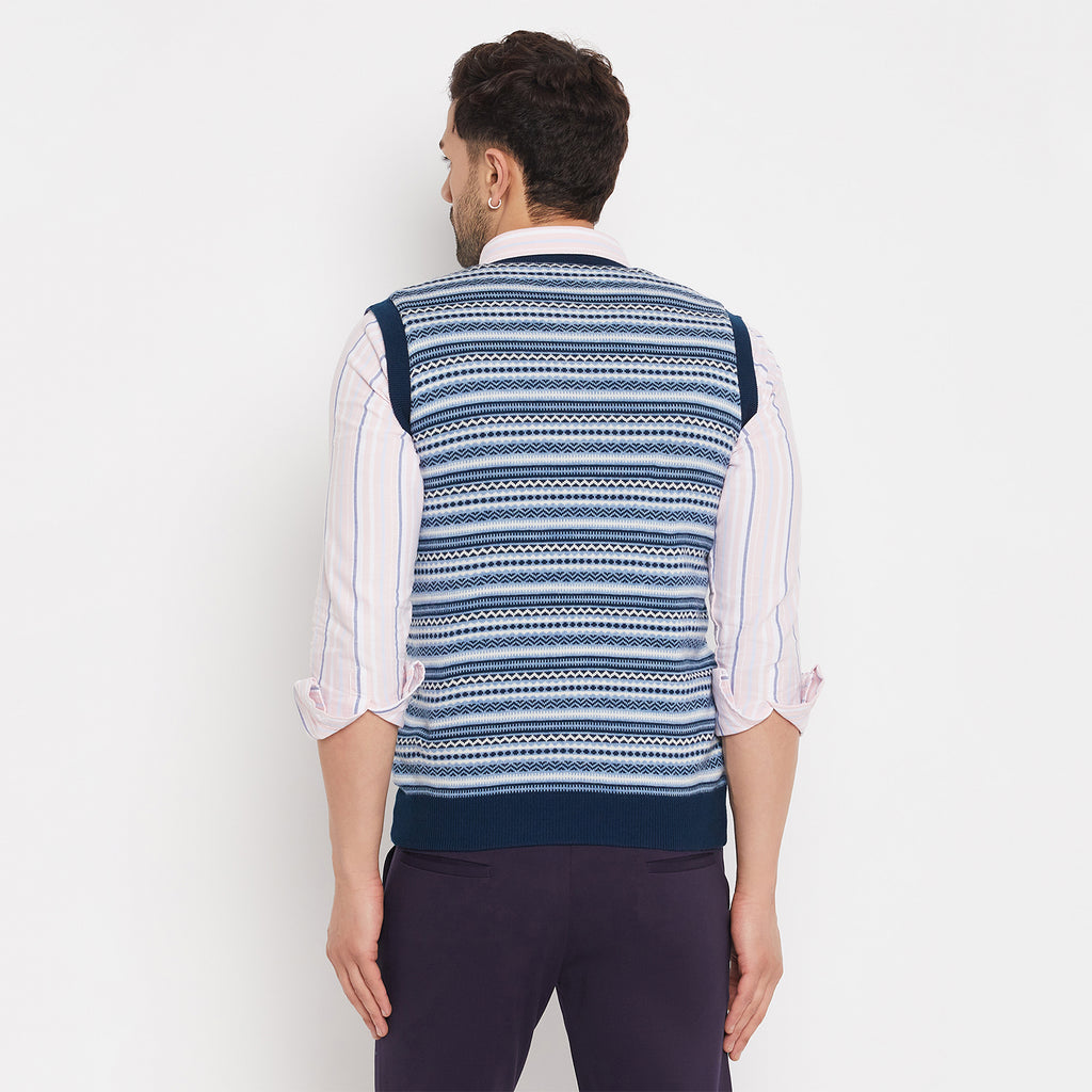 Duke Urban Men Sleeveless V-Neck Reversible Sweater (SDS2167)