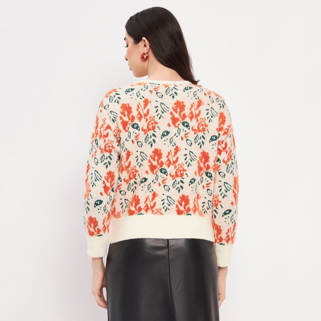 Duke Urban Women Full Sleeve Self Design Sweater (LQS9810)