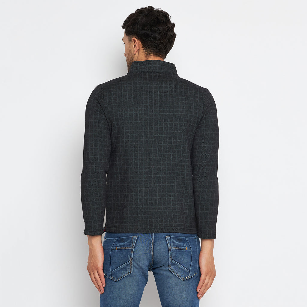 Duke Urban Men Half Zip Full Sleeve Cotton T-shirt (LF3930)