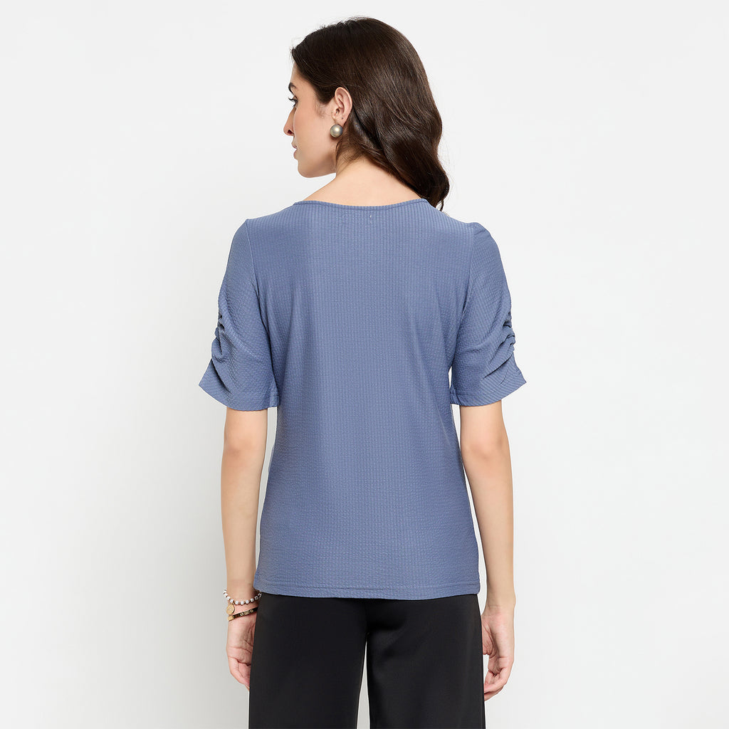 Duke Urban Half Sleeve Square Neck Lady Top (LFX3283)