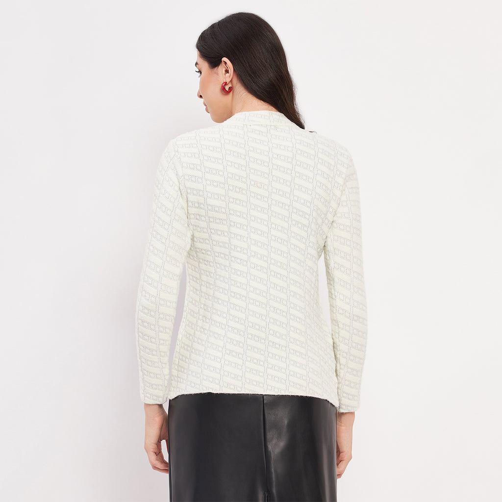 Duke Urban Women Full Sleeve Self Design Cardigan (LQS9745)