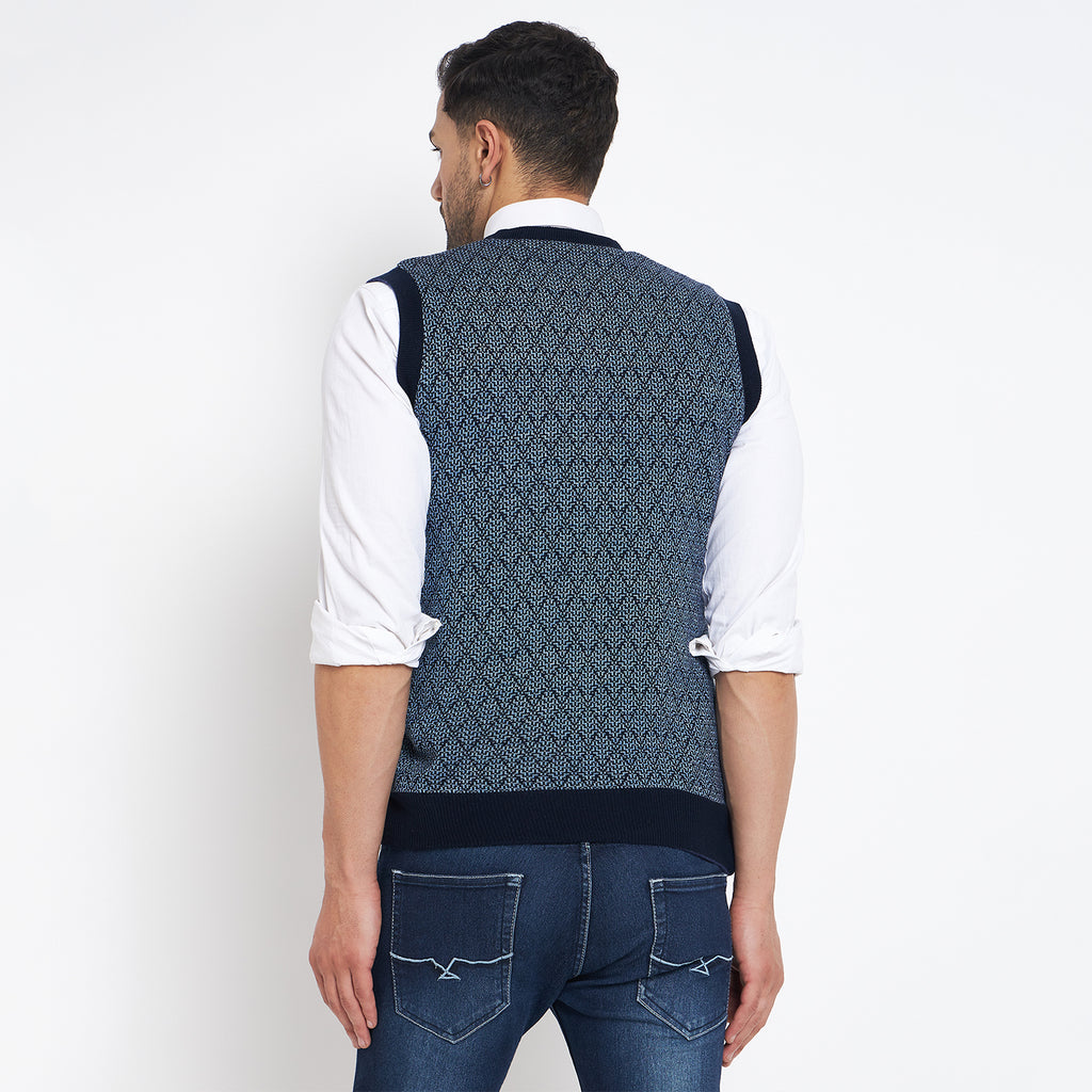 Duke Urban Men Sleeveless V Neck Reversible Sweater (SDS2174)