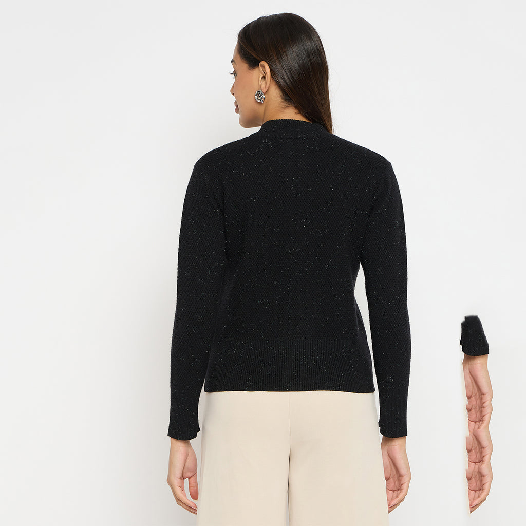 Duke Urban Women Full Sleeve Round Neck Zipper Cardigan (SDS1006R)