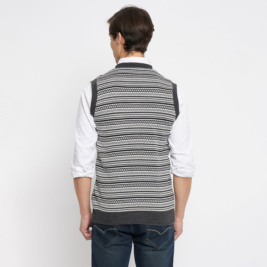 Duke Urban Men Sleeveless V-Neck Reversible Sweater (SDS2167)