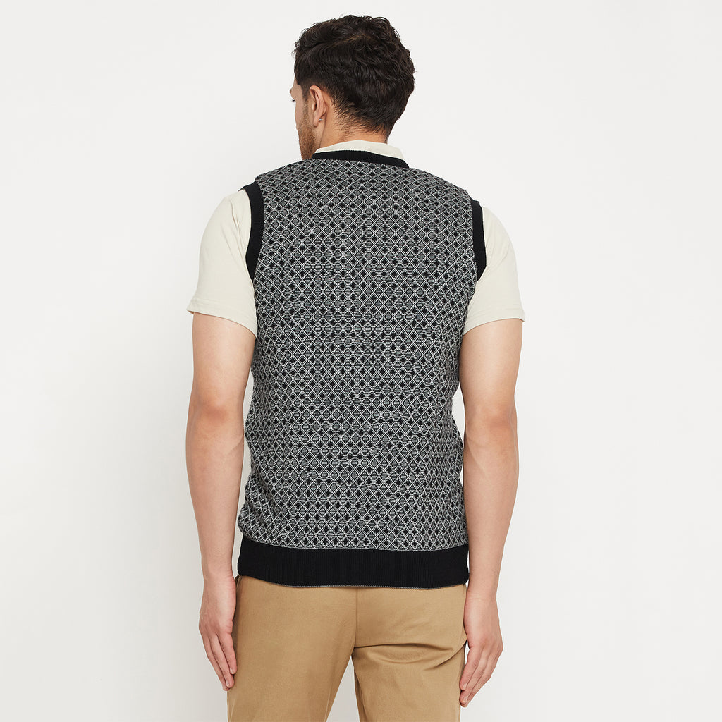 Duke Urban Men Sleeveless V Neck Reversible Sweater (SDS2175)