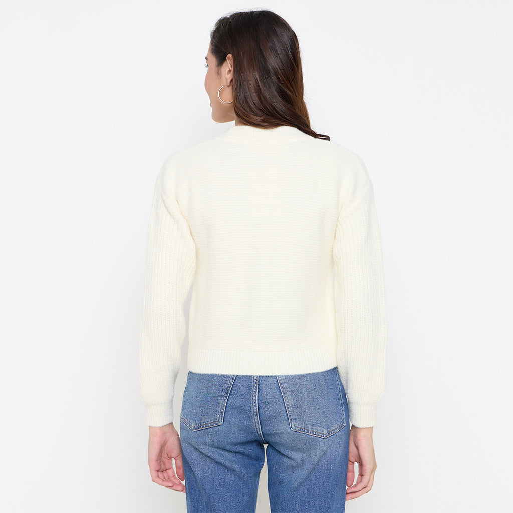 Duke Urban Women Full Sleeve Front Open Crop Cardigan (SDS1342)