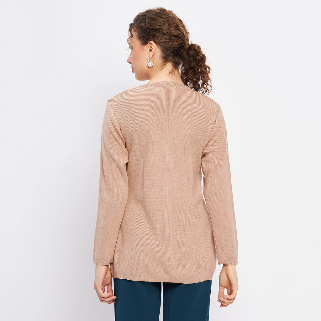 Duke Urban Women Full Sleeve Solid Cardigan (LQS9612)
