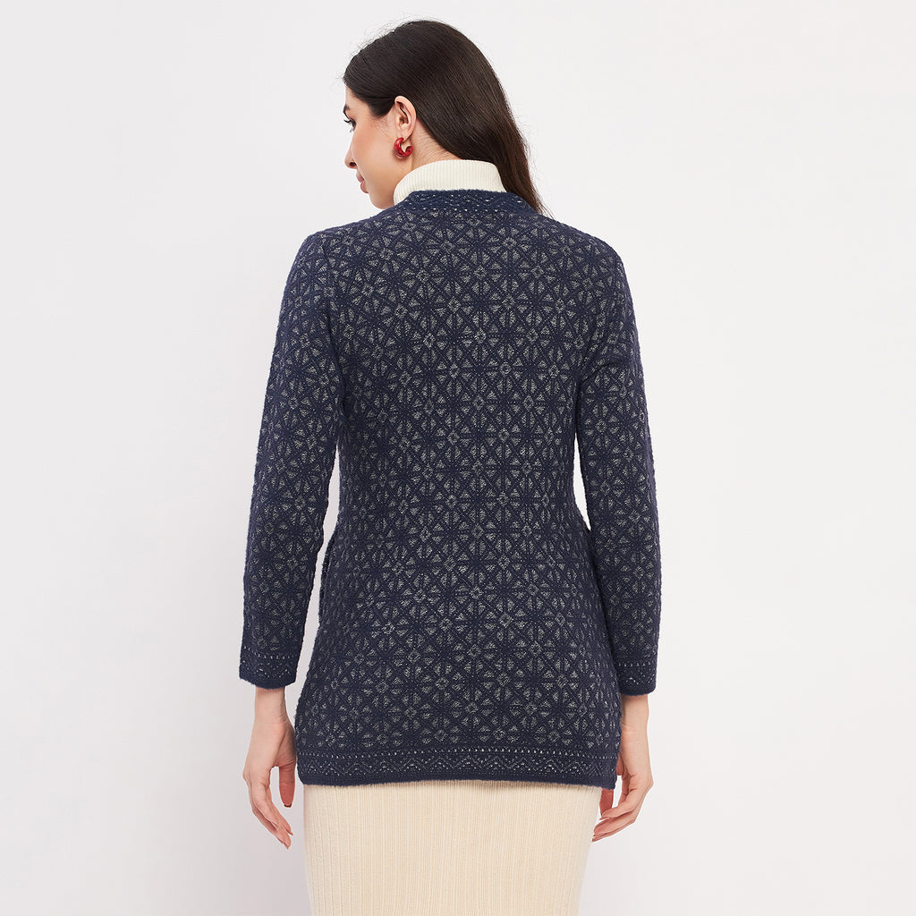 Duke Urban Women Full Sleeve Self Design Cardigan (SDS954)