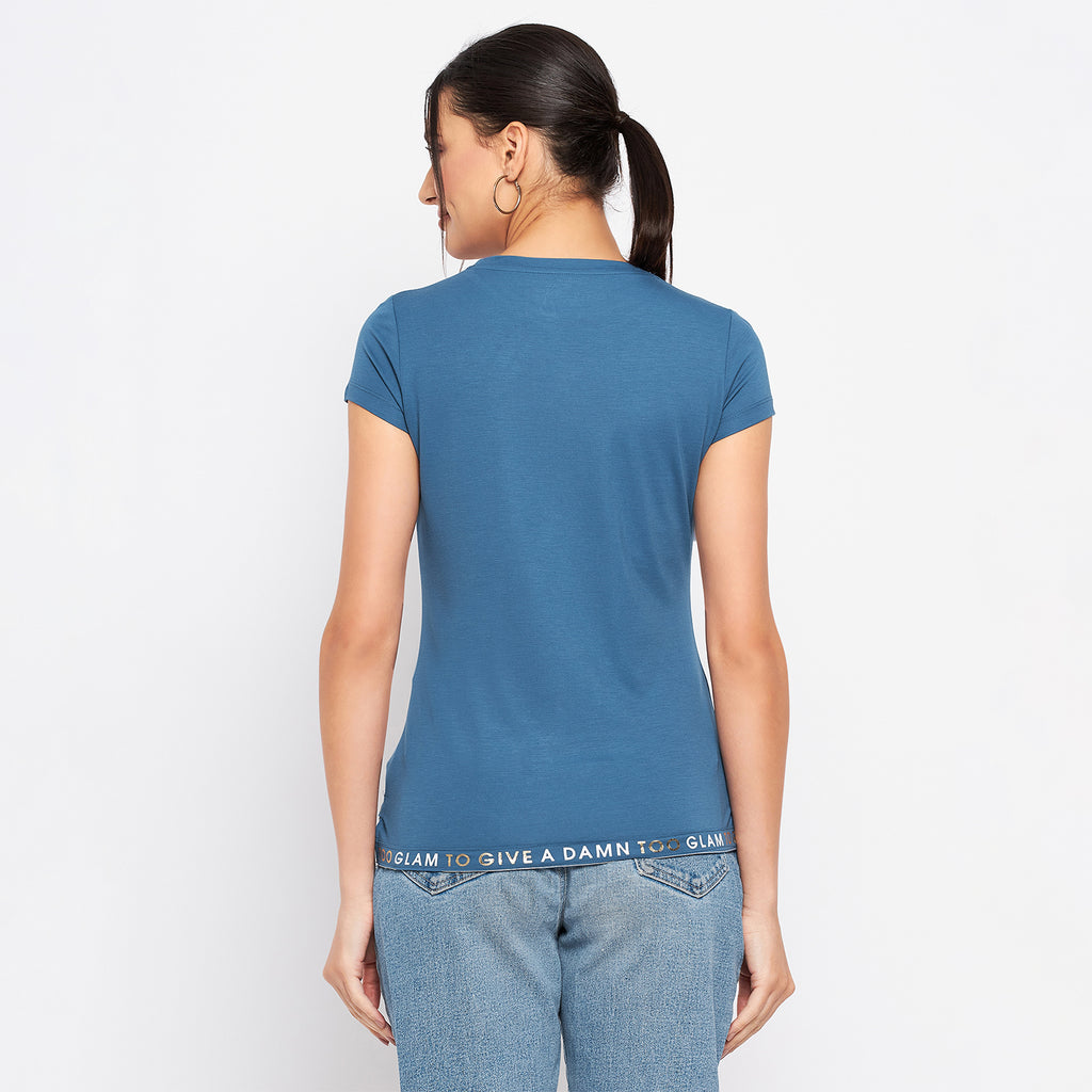 Duke Stardust Women Round Neck Short Sleeve Printed Top (LFX896)