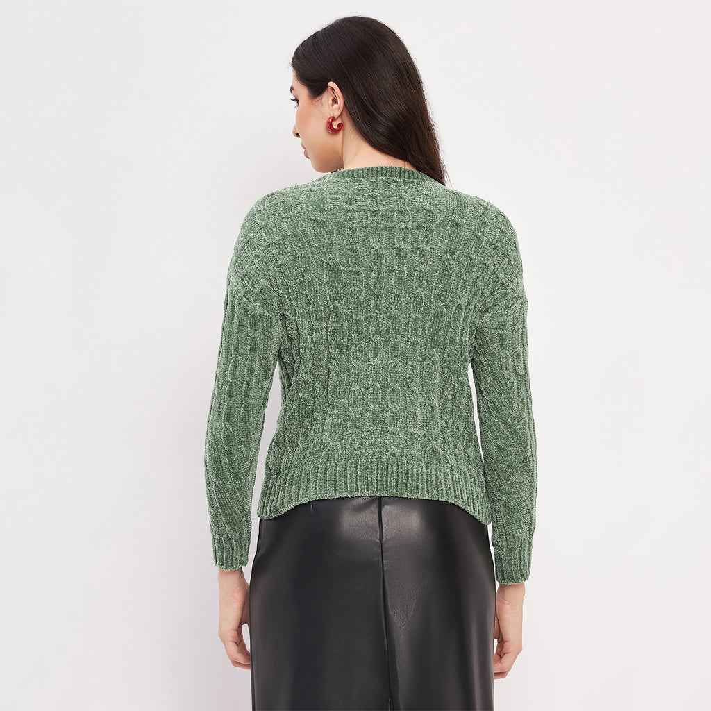 Duke Urban Women Full Sleeve Self Design Sweater (LQS9777)