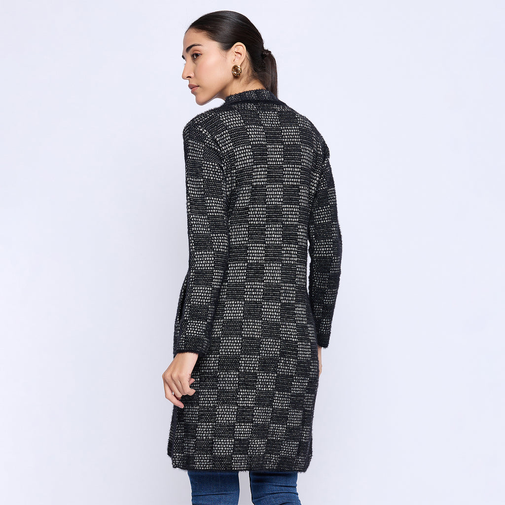 Duke Urban Women Full Sleeve Round Neck Long Coat (SDS1206)