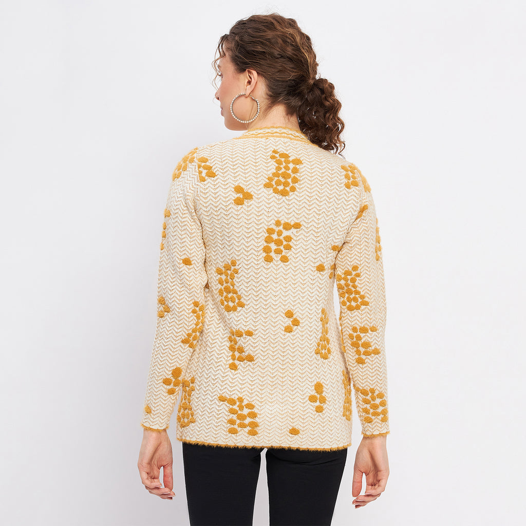 Duke Urban Women Full Sleeve Self Design Cardigan (LQS9713)