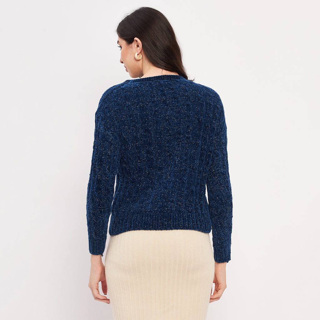 Duke Urban Women Full Sleeve Self Design Sweater (LQS9777)