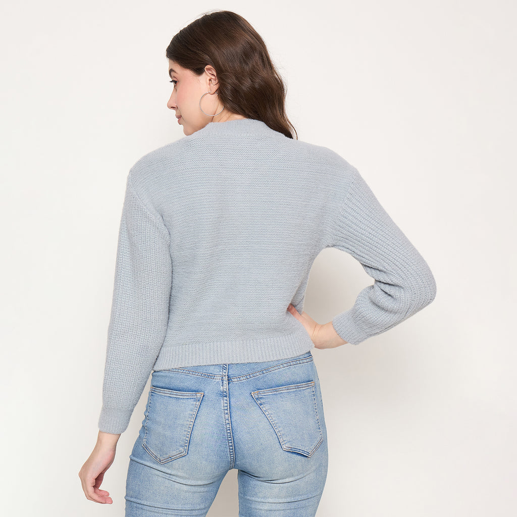 Duke Urban Women Full Sleeve Front Open Crop Cardigan (SDS1342)