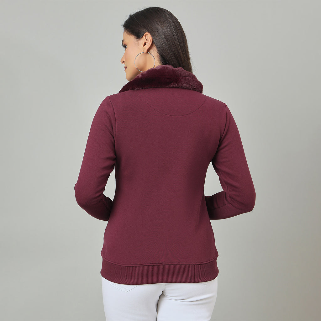 Duke Urban Women Full Zip Regular Sweatshirt (LFX967)