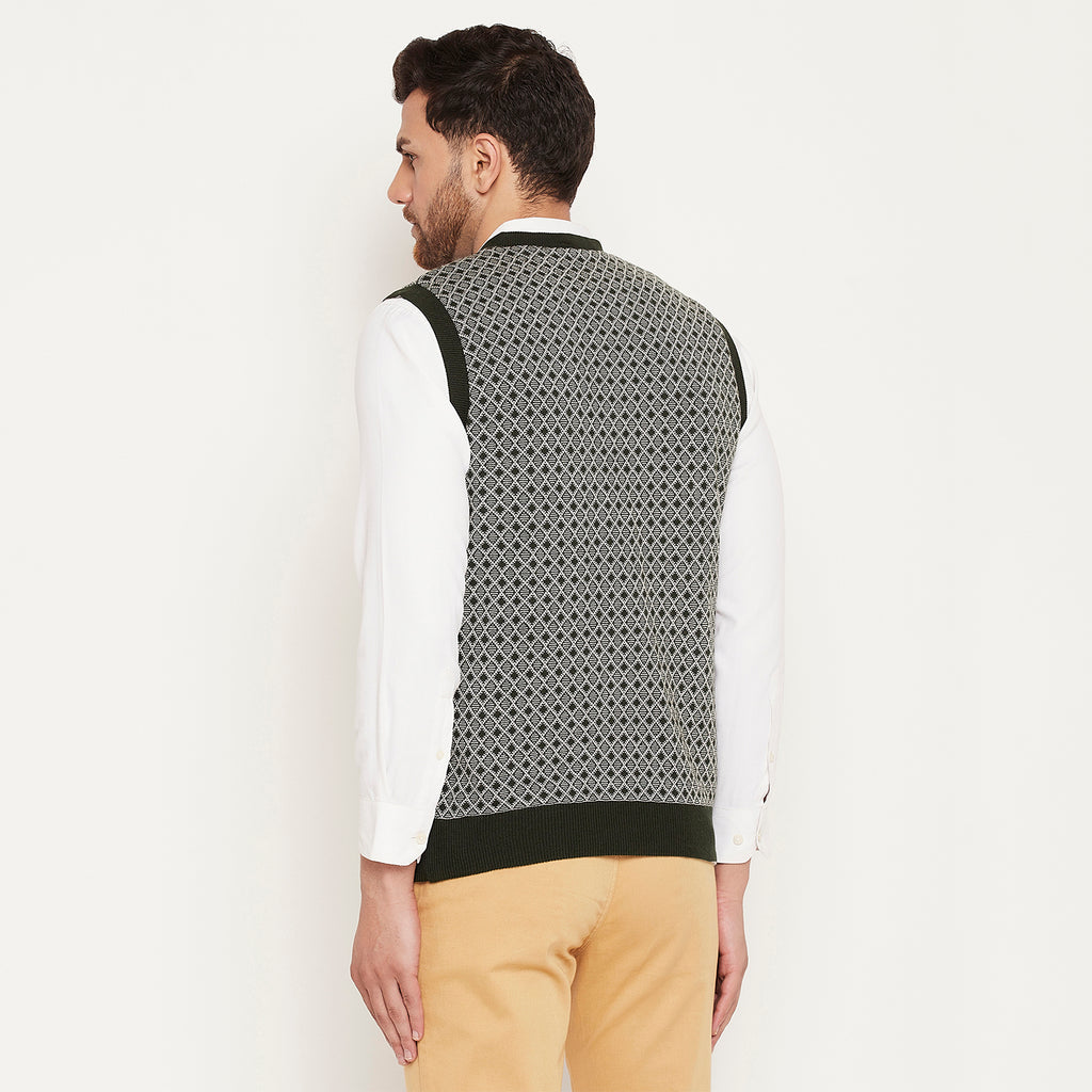 Duke Urban Men Sleeveless V Neck Reversible Sweater (SDS2175)