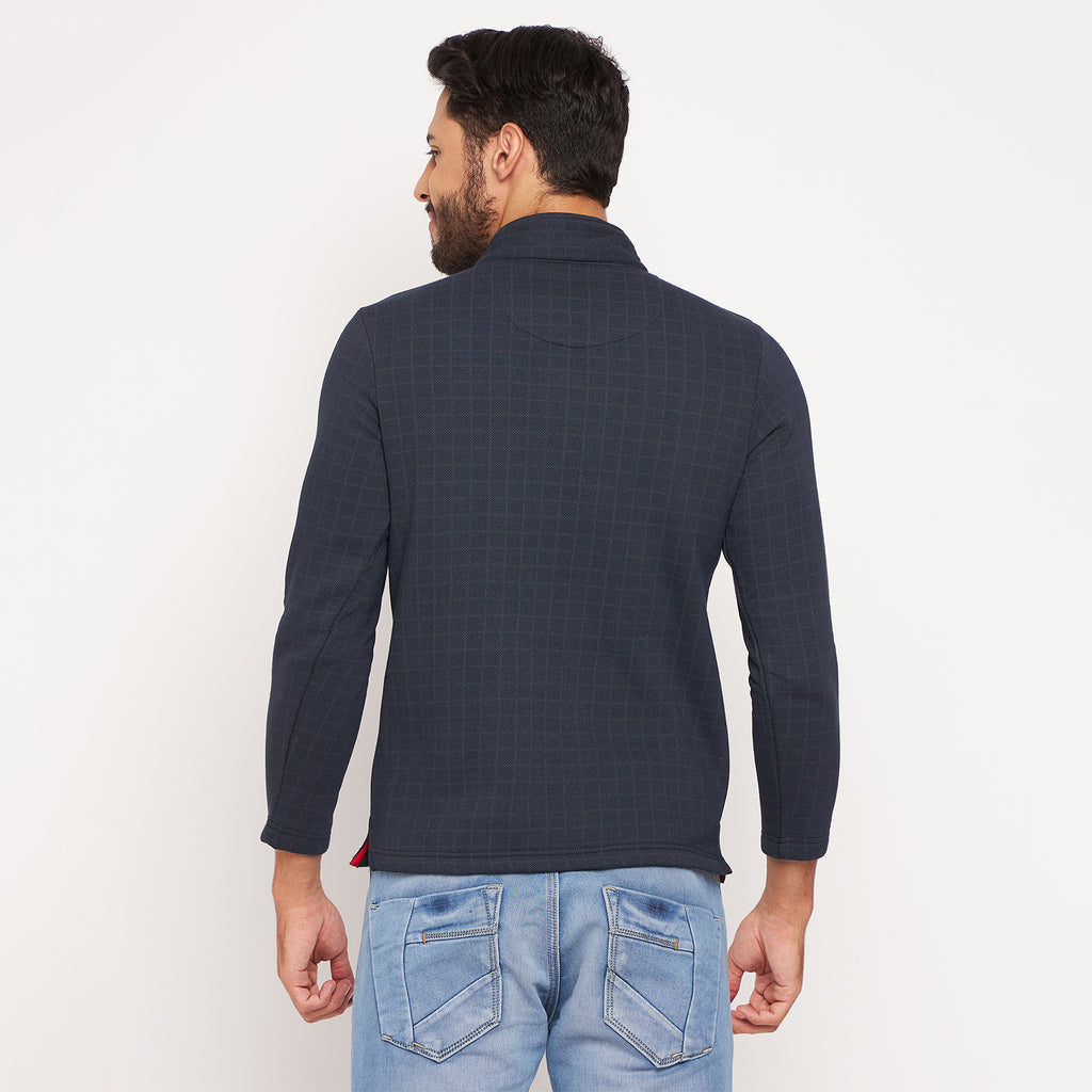 Duke Urban Men Half Zip Full Sleeve Cotton T-shirt (LF3930)