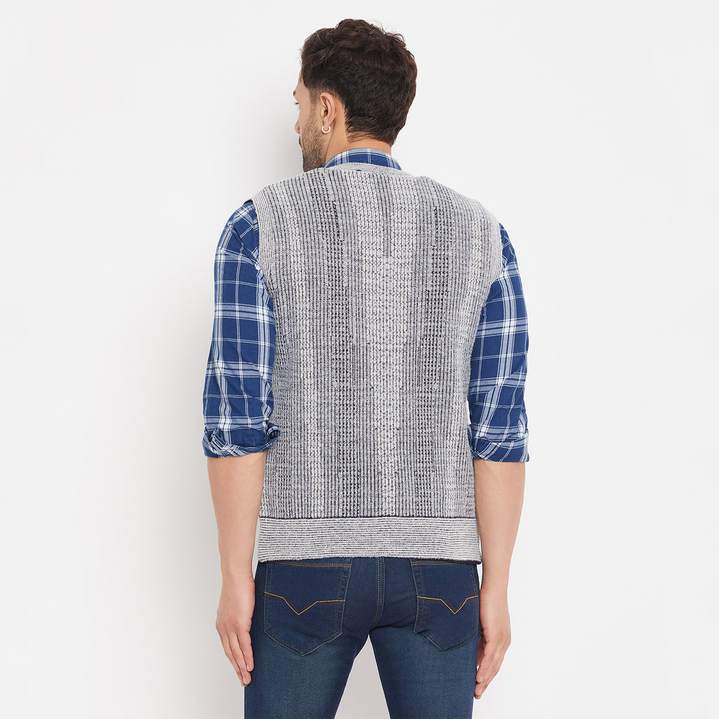 Duke Urban Men Sleeveless V-Neck Reversible Sweater (SDS2171)