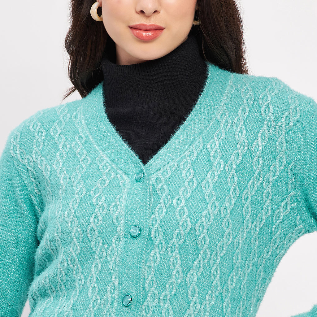 Duke Urban Women Full Sleeve Self Design Cardigan (LQS9725)