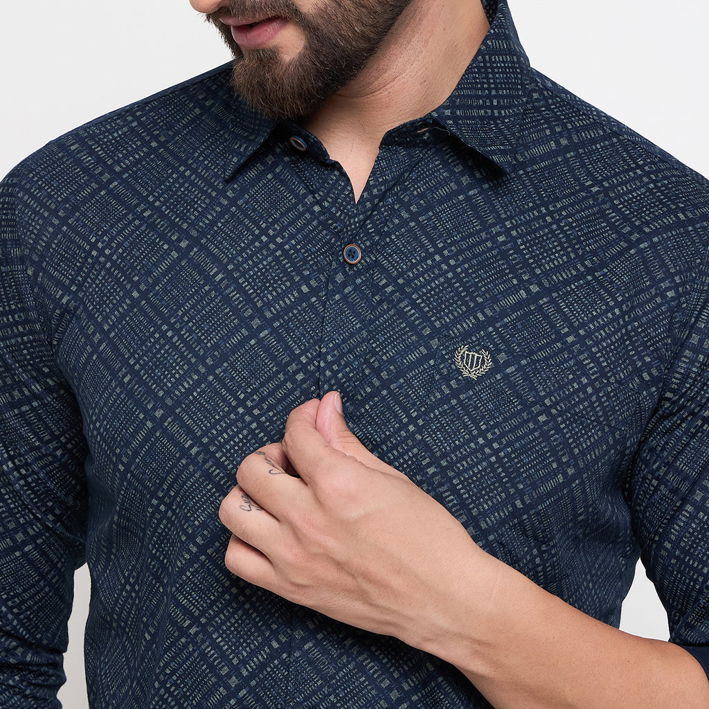 Duke Urban Men Full Sleeve Cotton Shirt (SDO6PRTQ)