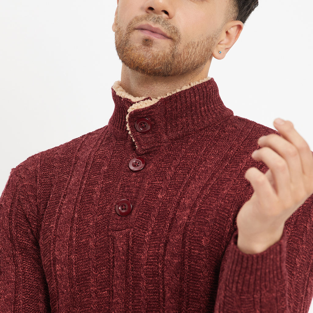 Duke Urban Men Full Sleeve Button Placket Sweater (SDS2004)