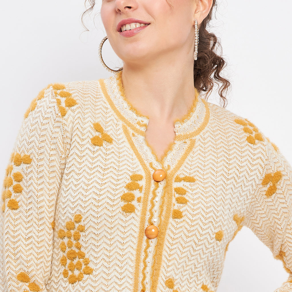 Duke Urban Women Full Sleeve Self Design Cardigan (LQS9713)