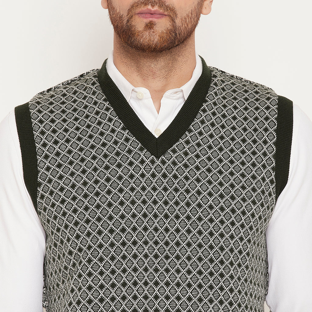 Duke Urban Men Sleeveless V Neck Reversible Sweater (SDS2175)