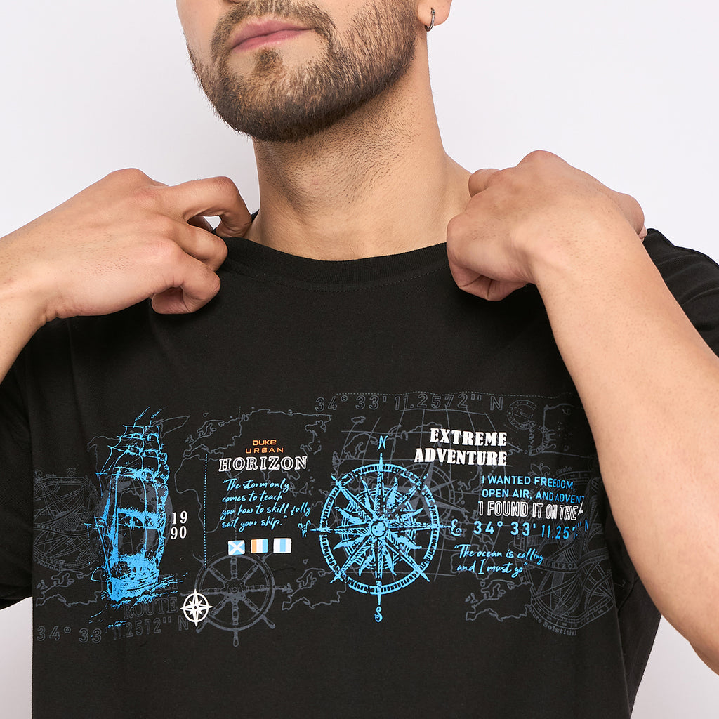 Duke Urban Men Half Sleeve Cotton T-shirt (LF7237S)