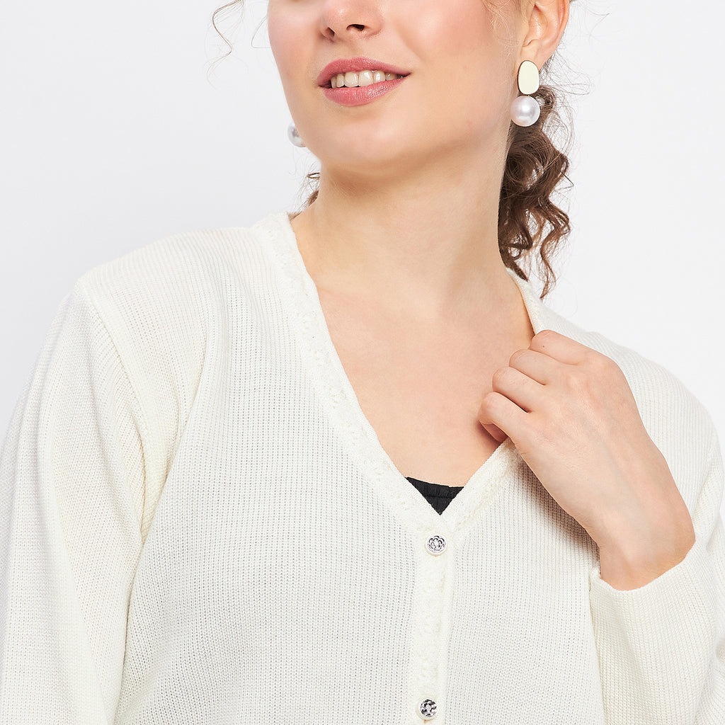 Duke Urban Women Full Sleeve Solid Cardigan (LQS9612)