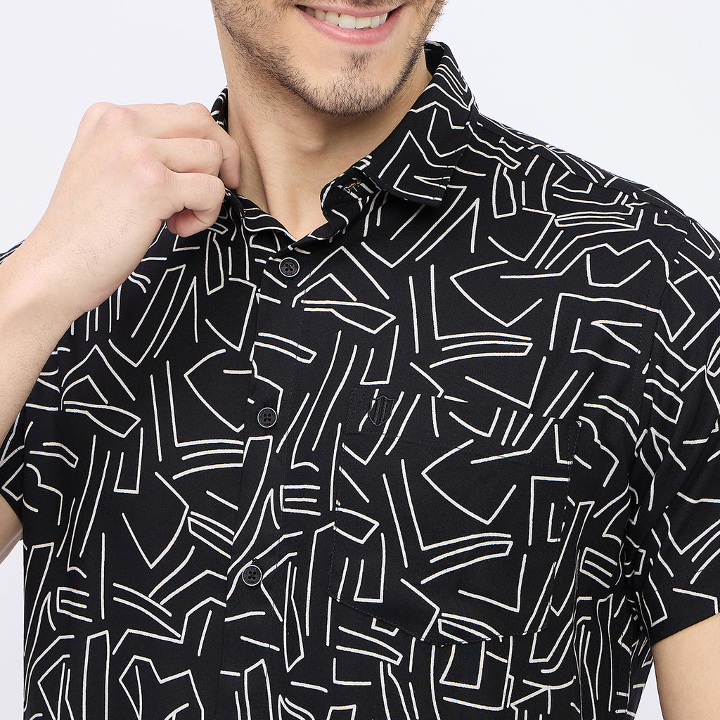 Duke Urban Men Half Sleeve Cotton Shirt (SDO2PRRD)