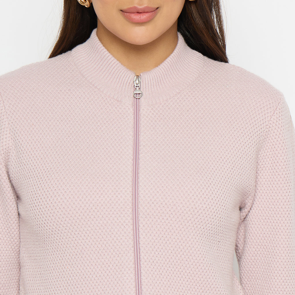 Duke Urban Women Full Sleeve Round Neck Zipper Cardigan (SDS1006R)