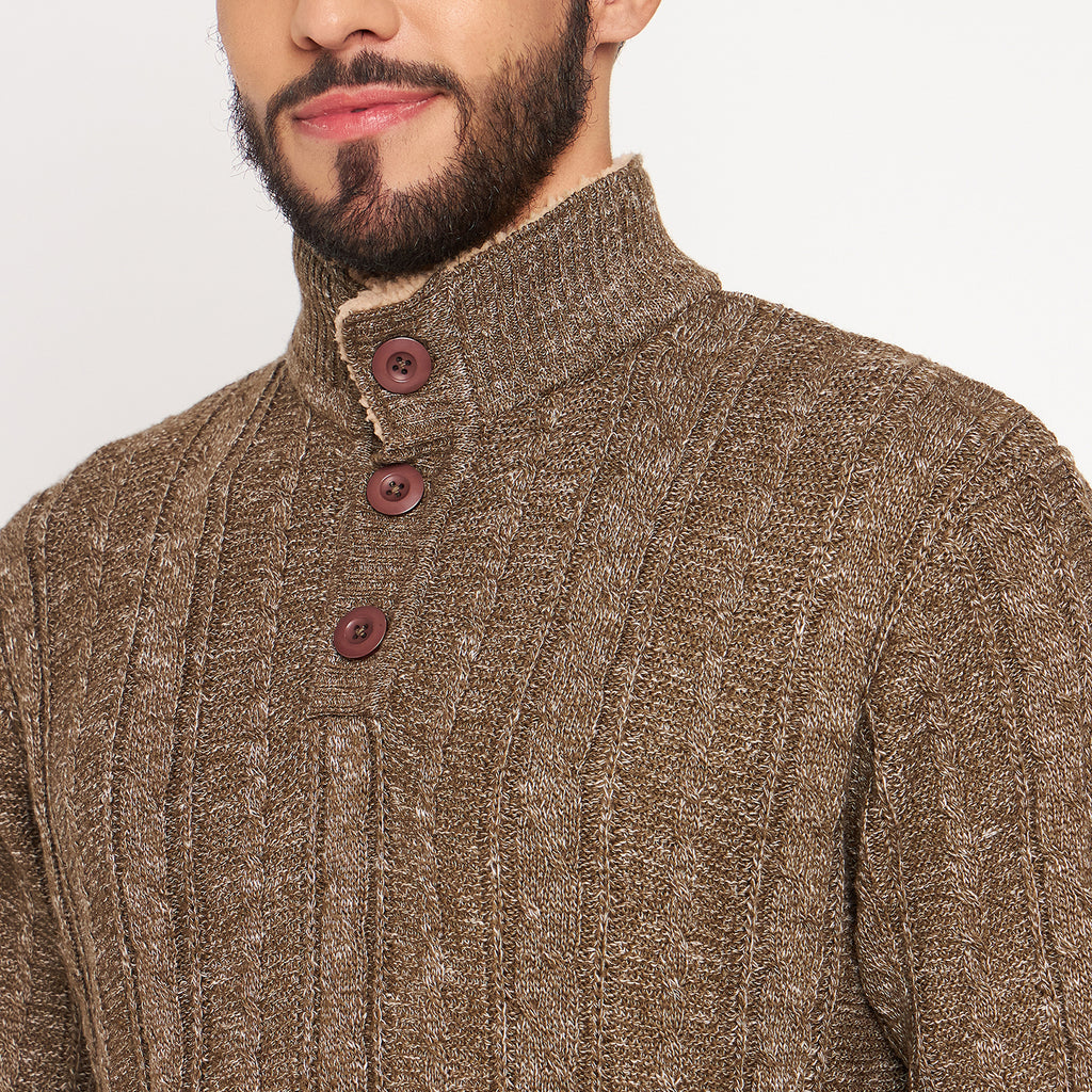 Duke Urban Men Full Sleeve Button Placket Sweater (SDS2004)