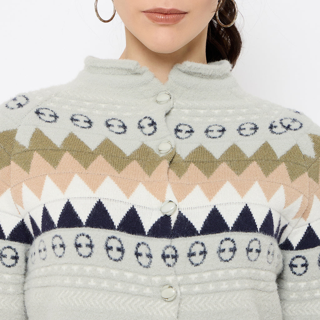 Duke Urban Women Full Sleeve Front Open Sweater (SDS1355)