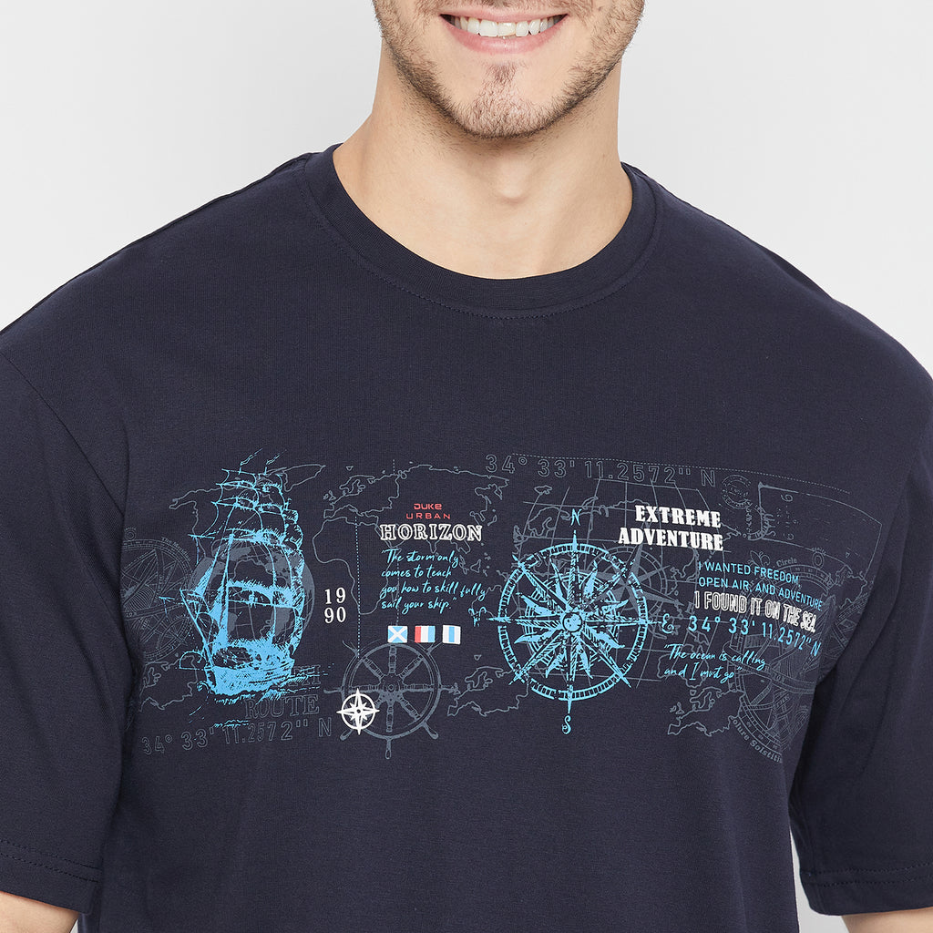 Duke Urban Men Half Sleeve Cotton T-shirt (LF7237S)