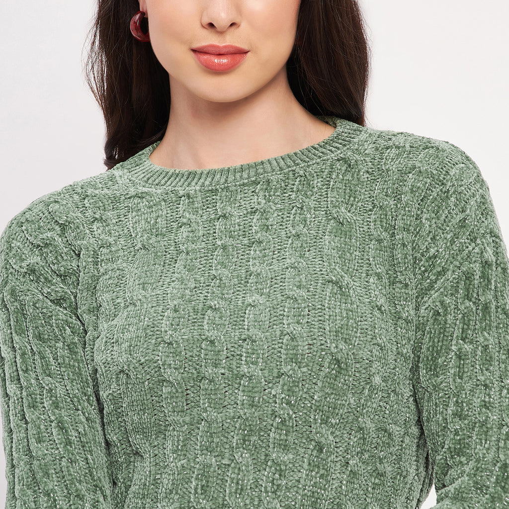 Duke Urban Women Full Sleeve Self Design Sweater (LQS9777)