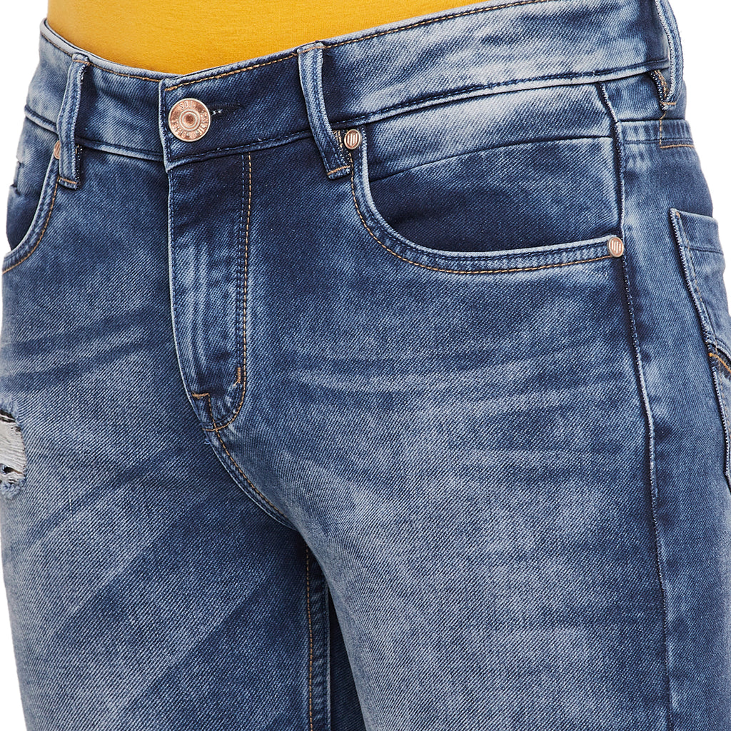Duke Urban Men Regular Distress Stretchable Jeans (SDD8141)