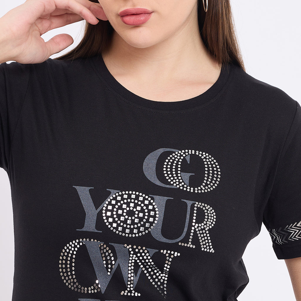 Duke Urban Women Short Sleeve Round Neck Top (LFX3282)