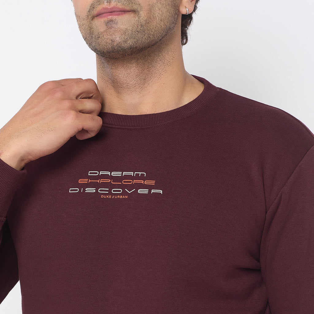 Duke Urban Men Solid Sweatshirt (LF6451)