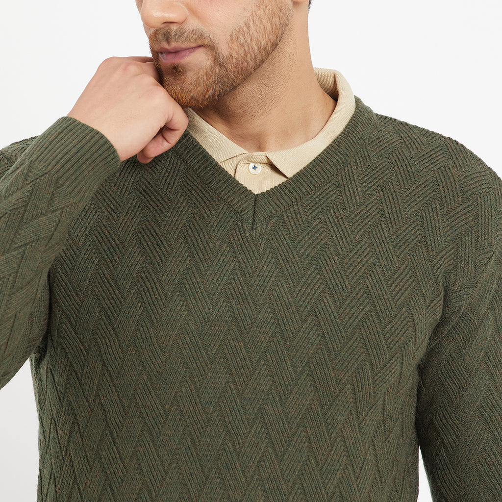 Duke Urban Men Full Sleeve V-Neck Sweater (SDS2047)