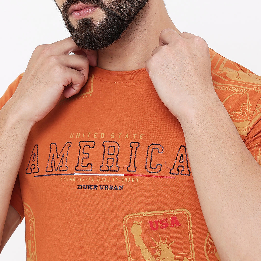 Duke Urban Men Half Sleeve Cotton Tshirt (LF7221)