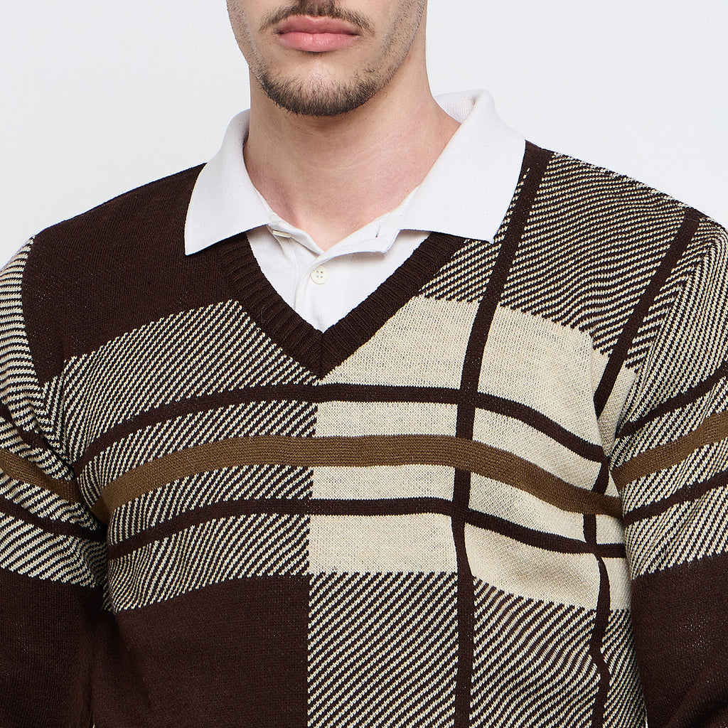 Duke Urban Men Full Sleeve V Neck Sweater (SDS2137C)