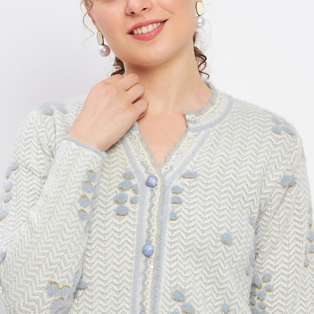 Duke Urban Women Full Sleeve Self Design Cardigan (LQS9713)